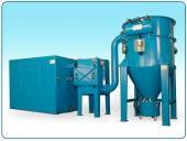 Acoustic chamber in a central vacuum system